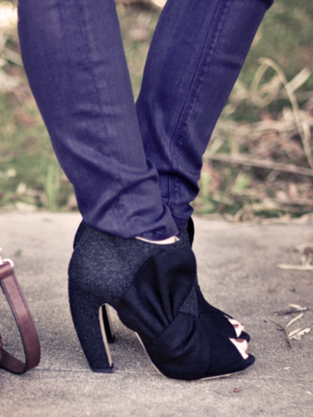 MIU MIU Wool ankle boots curved banana heels Vintage Archival C101 20 11 02855D - Picture 2 of 11